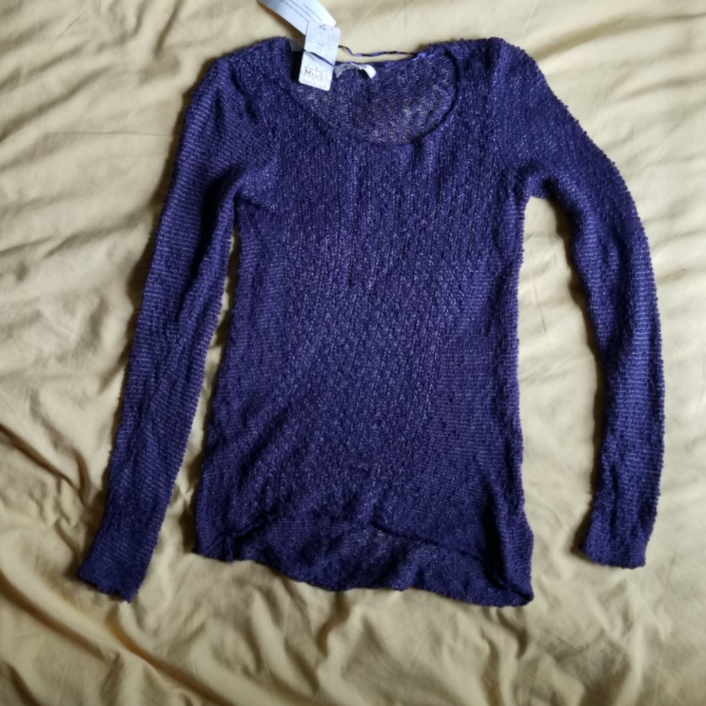 Purple knit top